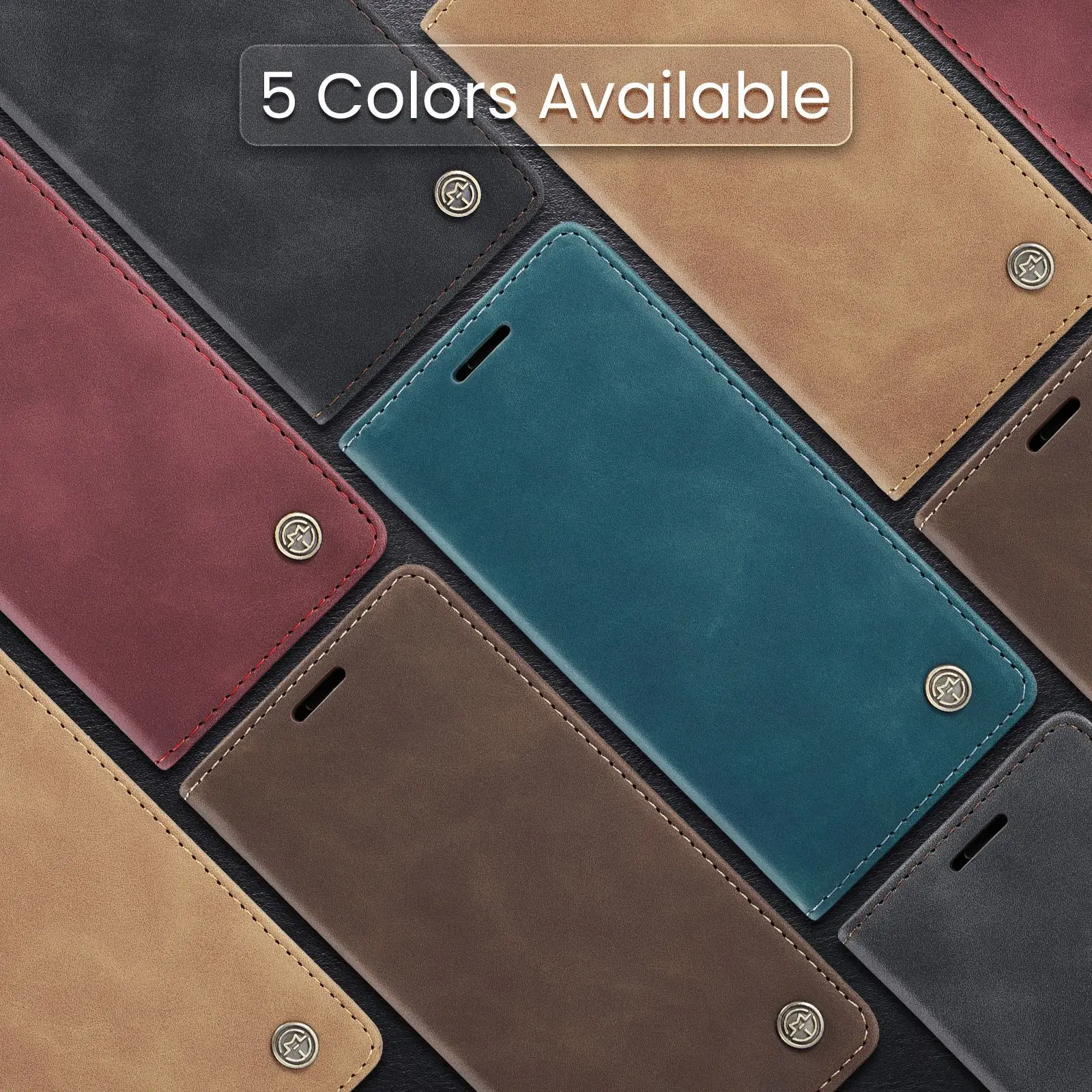 Leather Flip Phone Case Teal 5g/12Pro Plus — feature 7