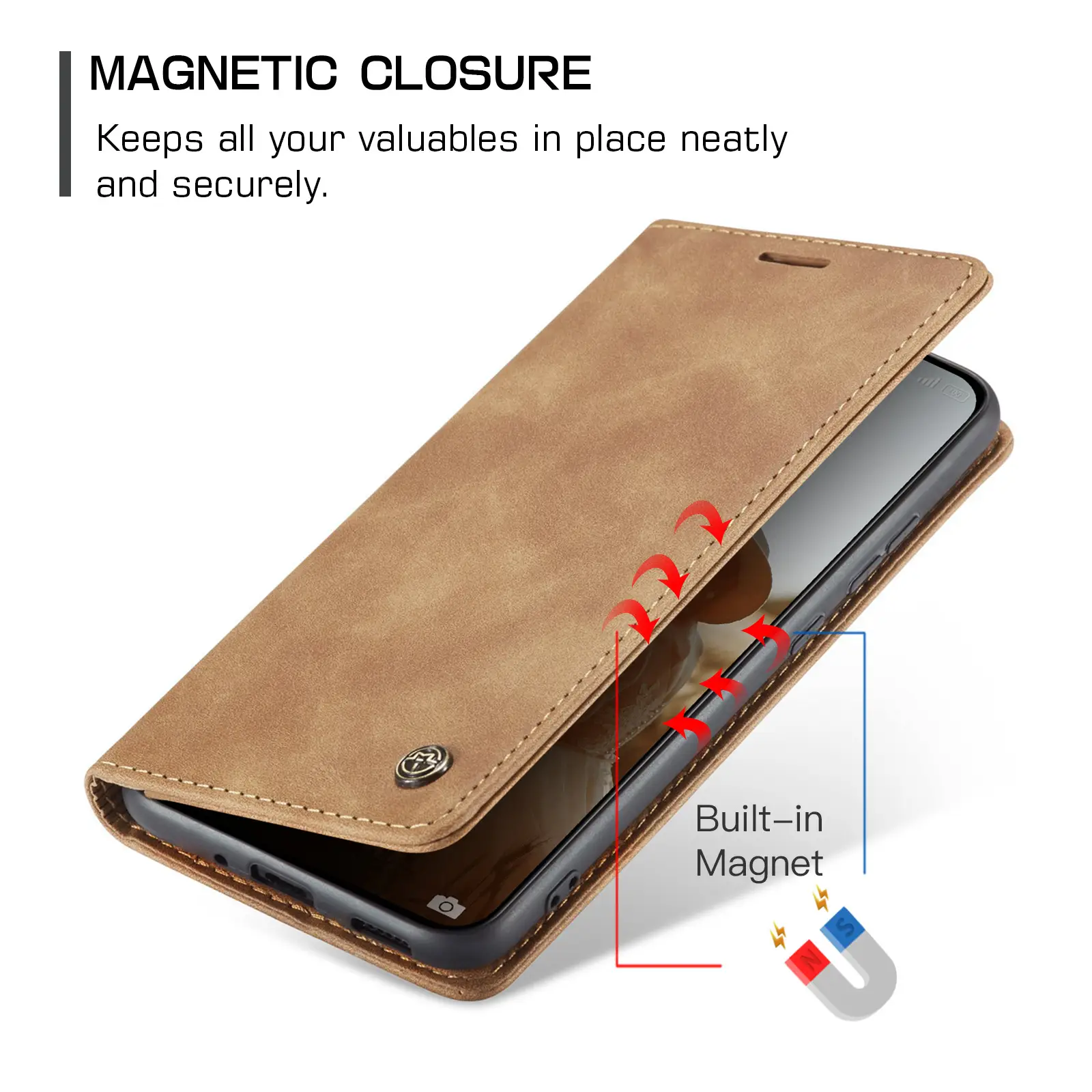 Leather Flip Phone Case Teal 5g/12Pro Plus — feature 8