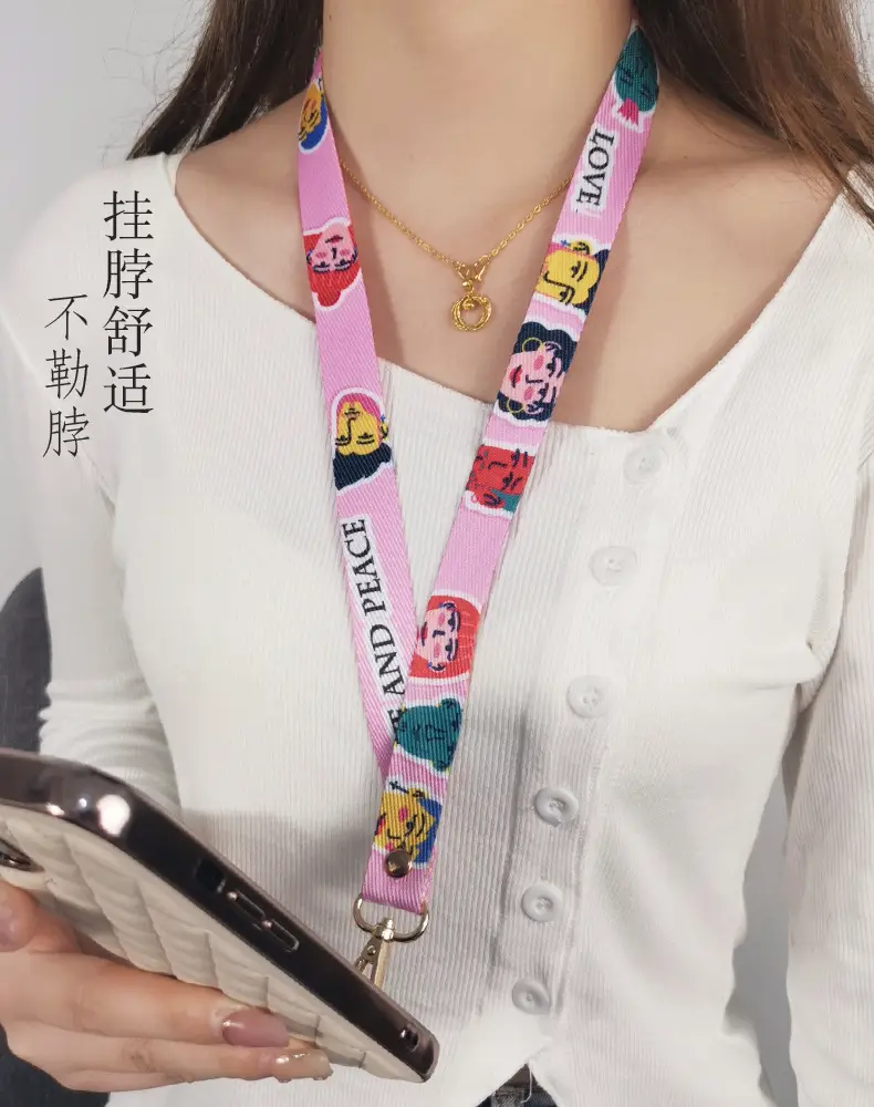 Mobile Phone Lanyard with Colorful Painted Design — feature 3