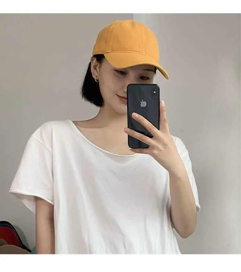 Women's Yellow Baseball Cap with Adjustable Strap — feature 12