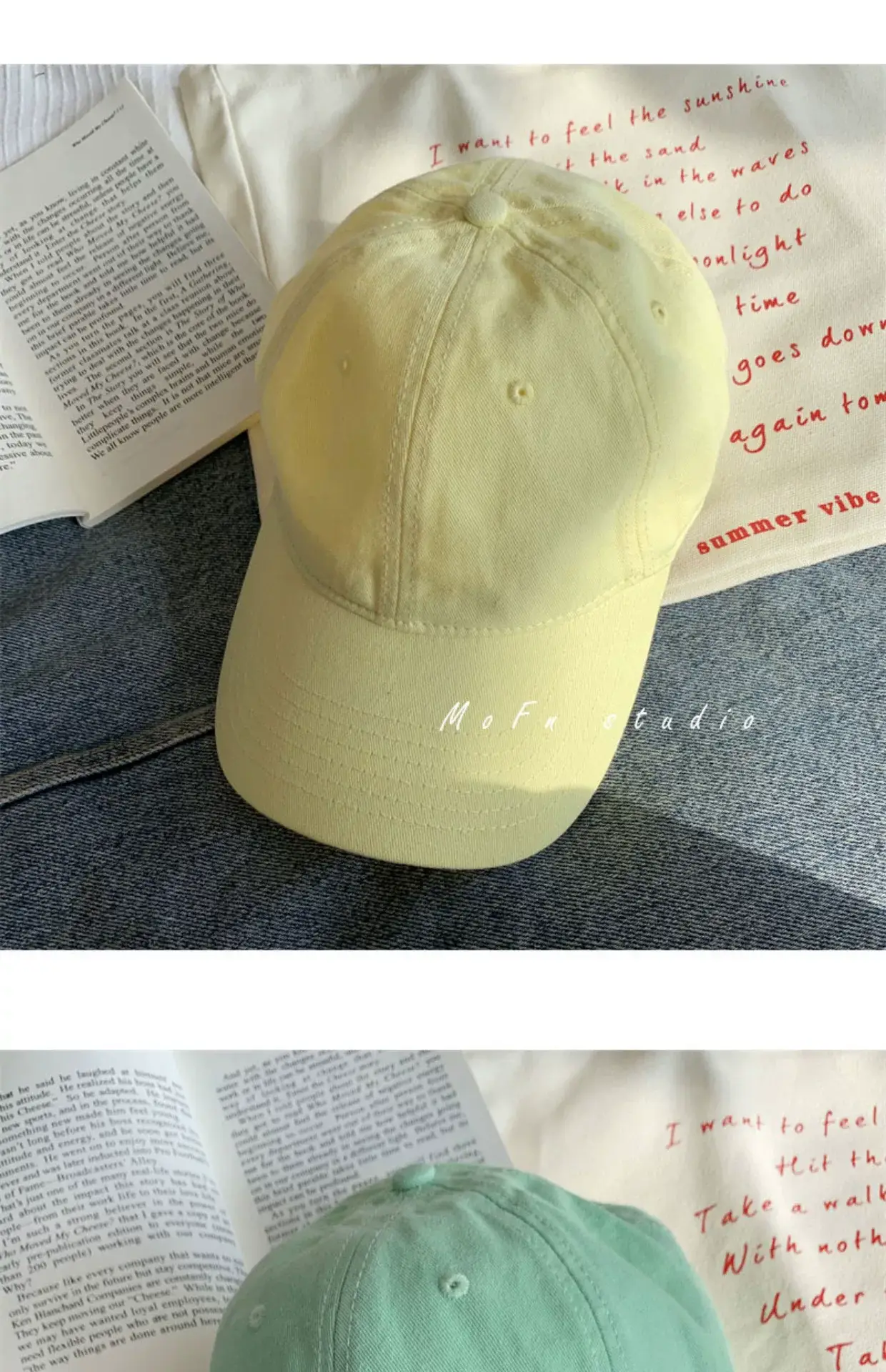 Women's Yellow Baseball Cap with Adjustable Strap — feature 24