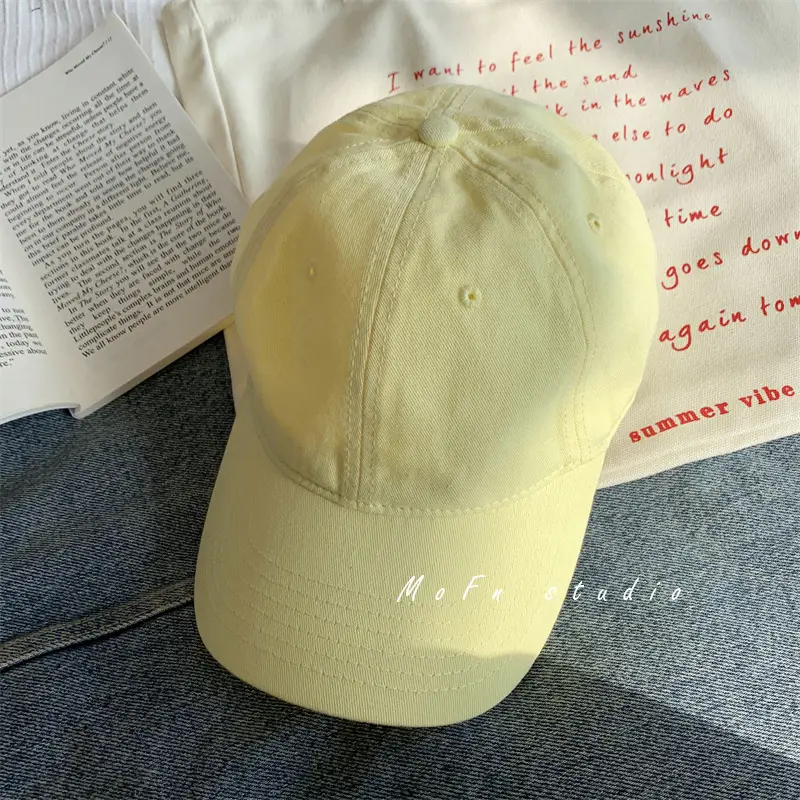 Women's Yellow Baseball Cap with Adjustable Strap