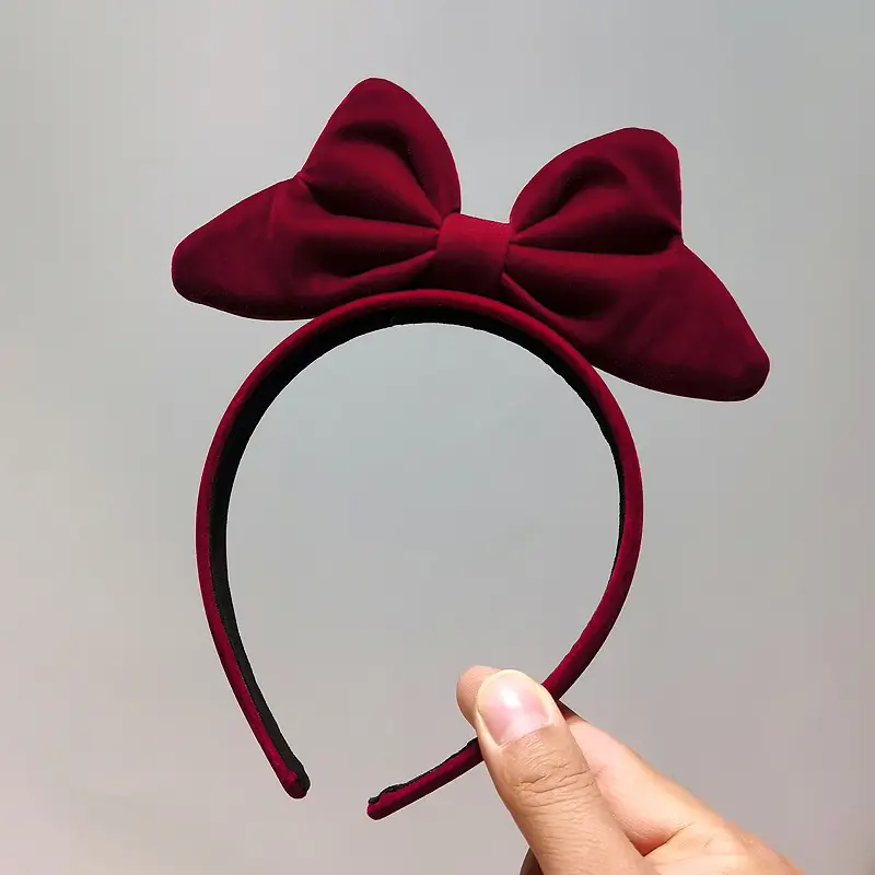 New Year Red Velvet Bow Headband for Women 2023 - Image 14