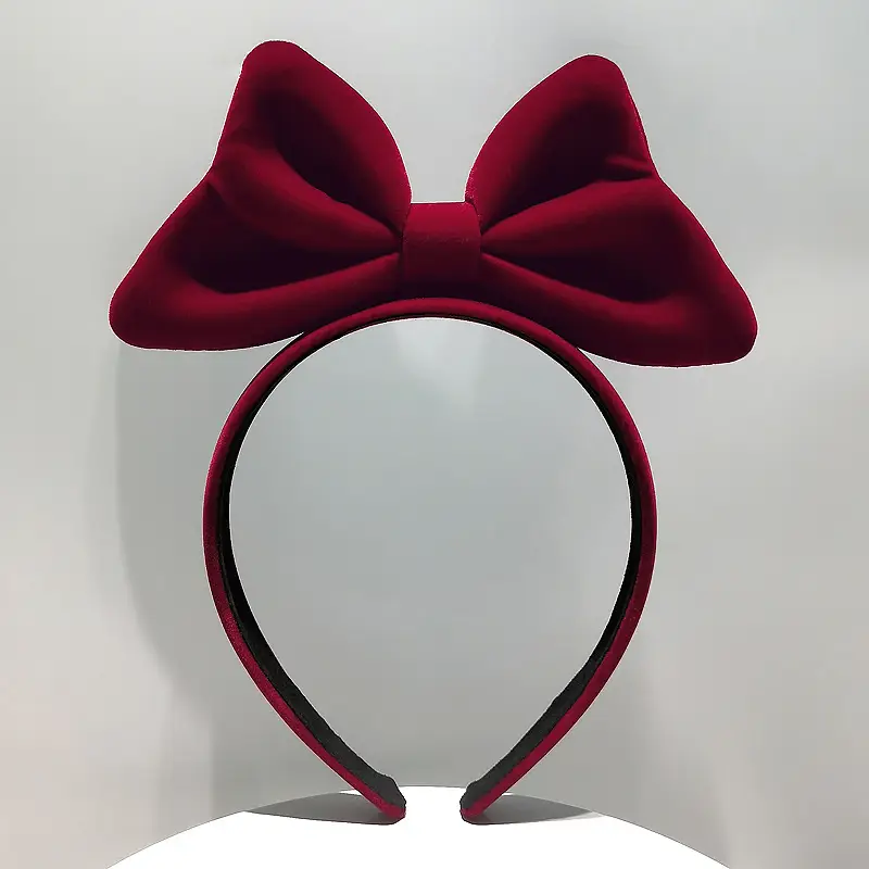 New Year Red Velvet Bow Headband for Women 2023 - Image 15