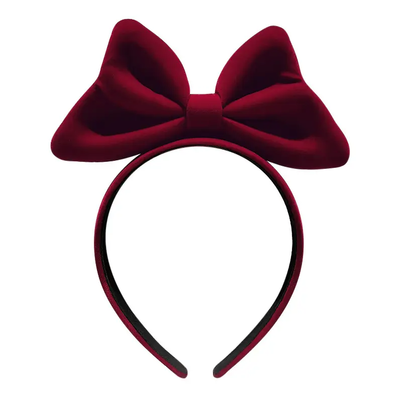New Year Red Velvet Bow Headband for Women 2023 - Image 16