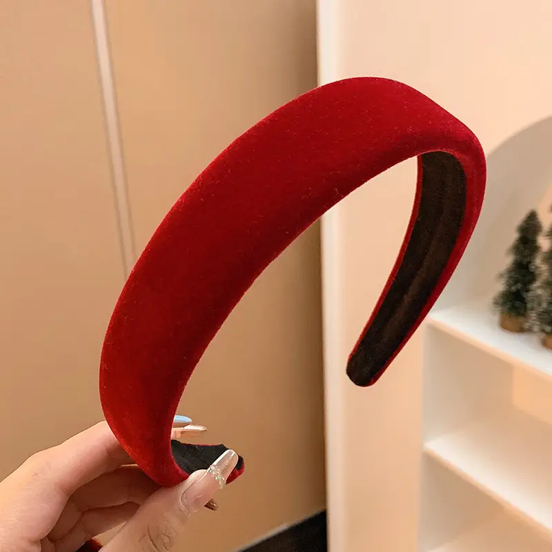 New Year Red Velvet Bow Headband for Women 2023 - Image 8
