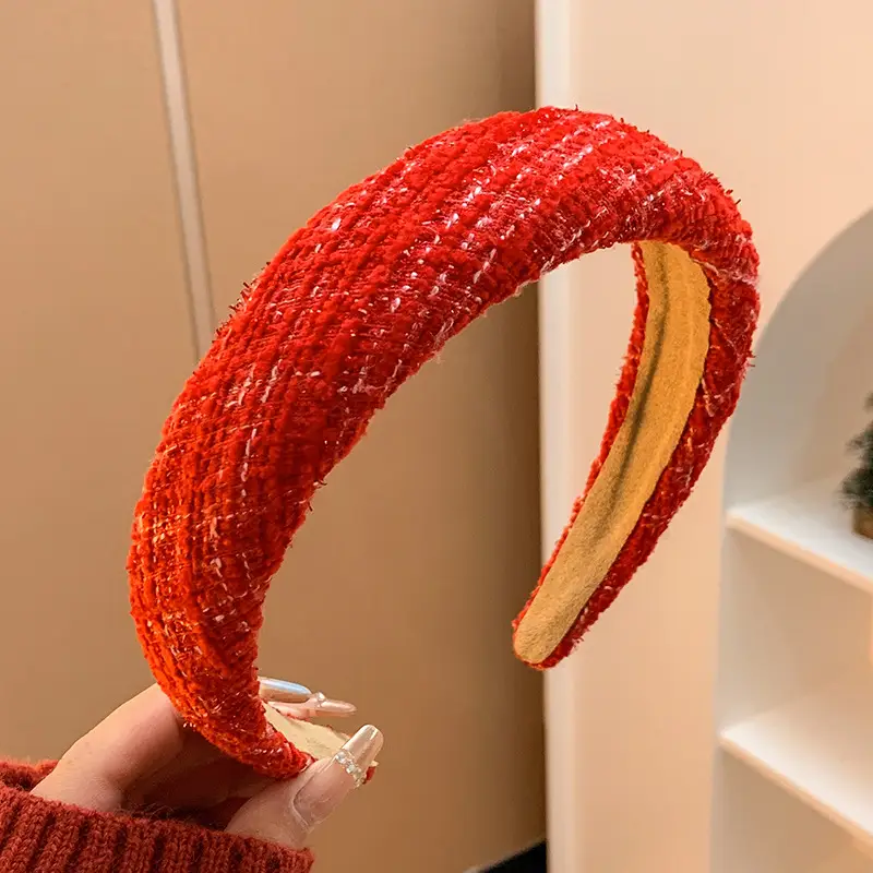 New Year Red Velvet Bow Headband for Women 2023 - Image 9