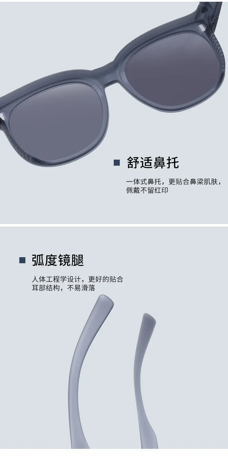 Men Women Anti-UV Anti-Glare Driving Sunglasses Black 56mm — feature 17
