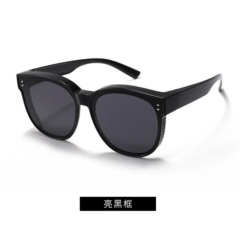 Men Women Anti-UV Anti-Glare Driving Sunglasses Black 56mm