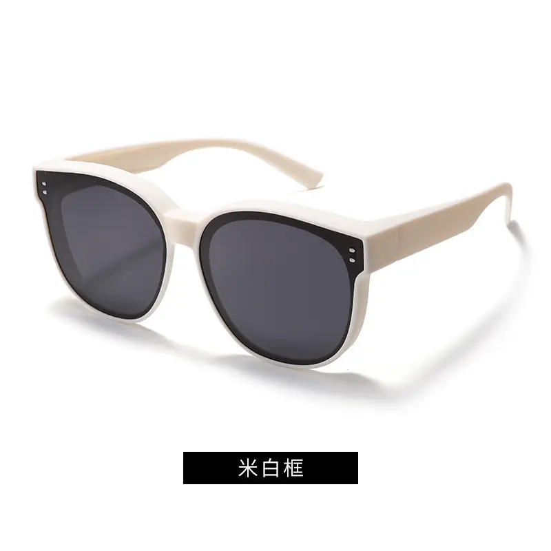 Men Women Anti-UV Anti-Glare Driving Sunglasses Black 56mm - Image 2
