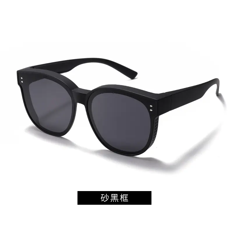 Men Women Anti-UV Anti-Glare Driving Sunglasses Black 56mm - Image 4