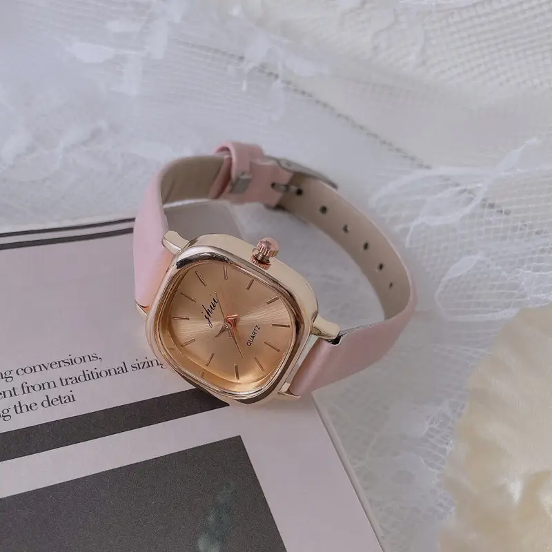 Korean Style Square Watch for Women with Elegant Quartz Band - Image 7