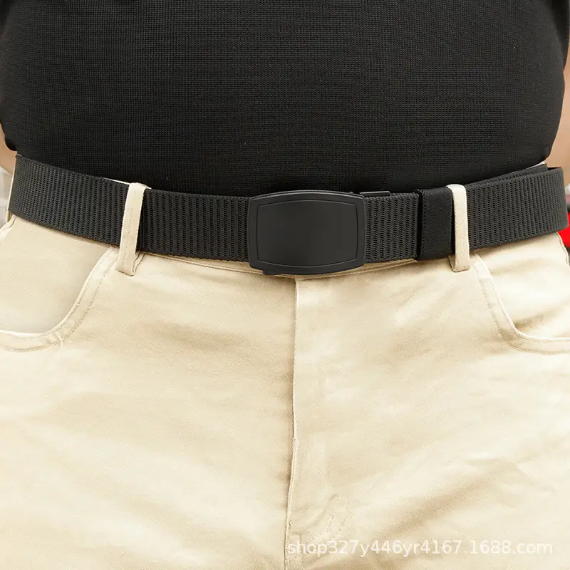 Men's Black Automatic Buckle Belt Casual Tactical Wear - Image 11