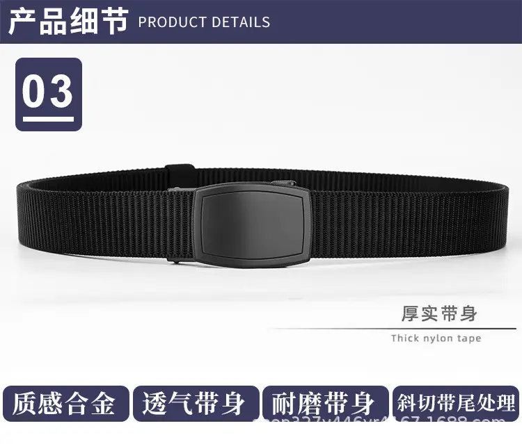 Men's Black Automatic Buckle Belt Casual Tactical Wear β feature 13