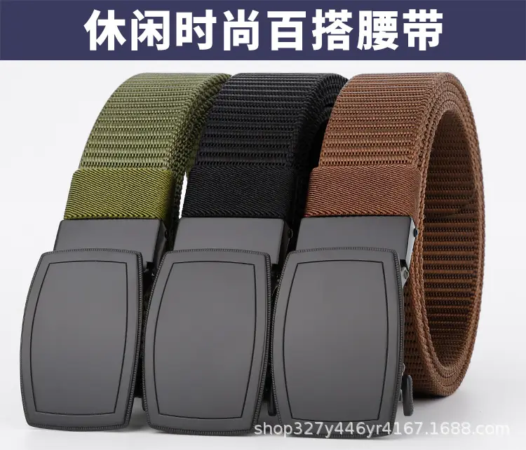 Men's Black Automatic Buckle Belt Casual Tactical Wear β feature 5