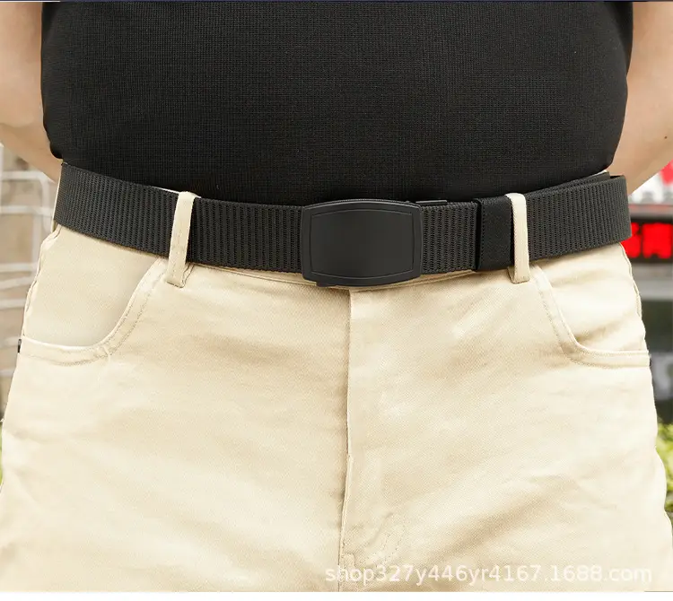 Men's Black Automatic Buckle Belt Casual Tactical Wear β feature 7