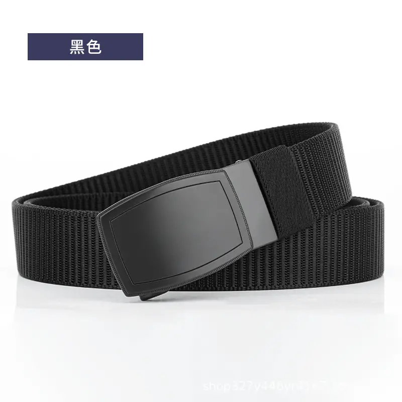 Men's Black Automatic Buckle Belt Casual Tactical Wear