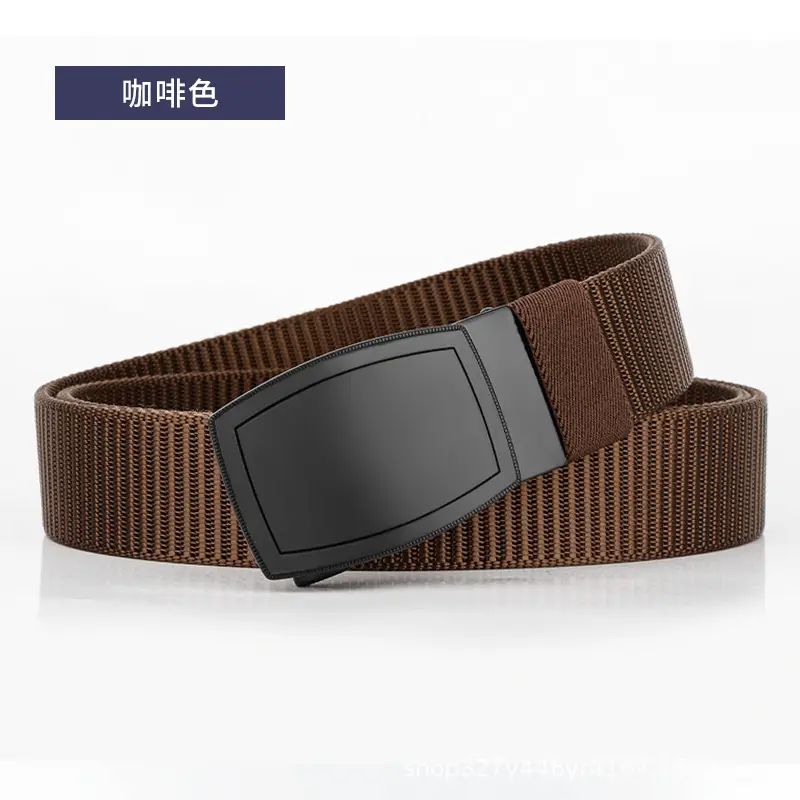 Men's Black Automatic Buckle Belt Casual Tactical Wear - Image 3