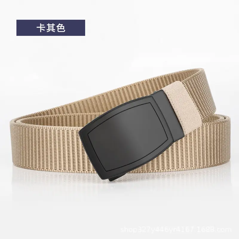 Men's Black Automatic Buckle Belt Casual Tactical Wear - Image 4
