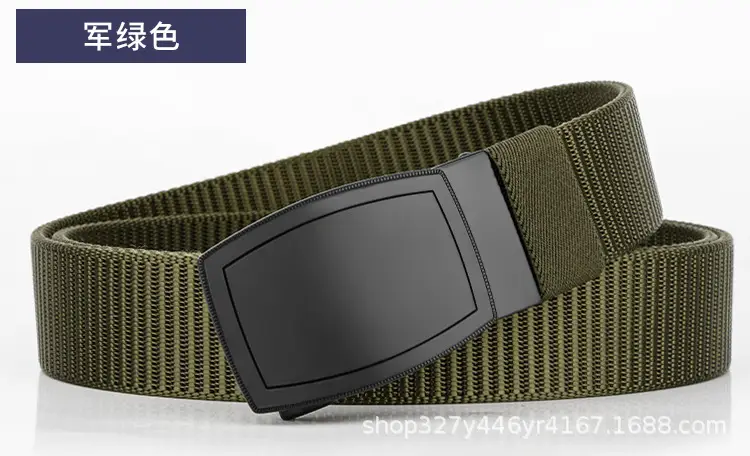 Men's Black Automatic Buckle Belt Casual Tactical Wear - Image 5