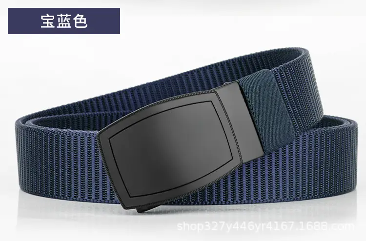 Men's Black Automatic Buckle Belt Casual Tactical Wear - Image 6