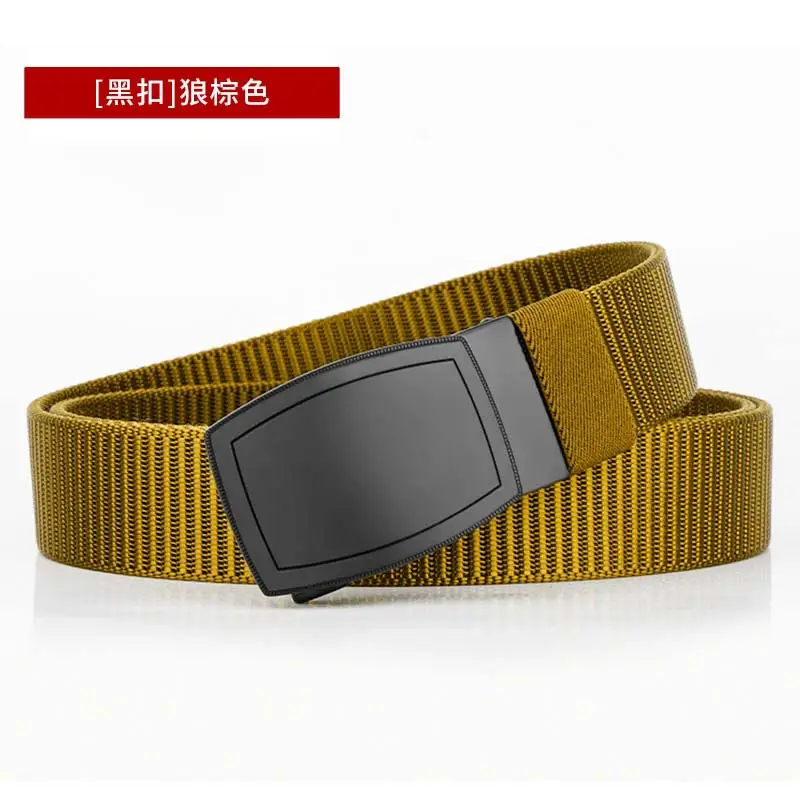 Men's Black Automatic Buckle Belt Casual Tactical Wear - Image 7