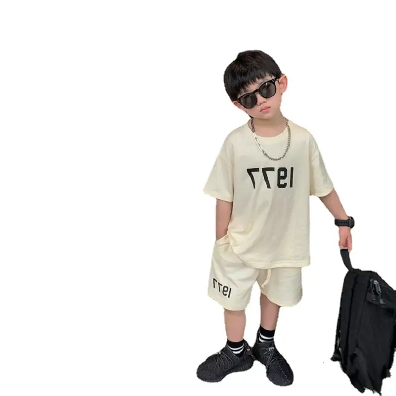 Boys Outfit Set Digital Print Shorts T-Shirt Set Size 26 - Image 5