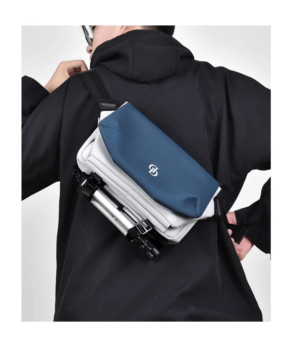 Men's Black Oxford Messenger Bag Large Capacity — feature 24