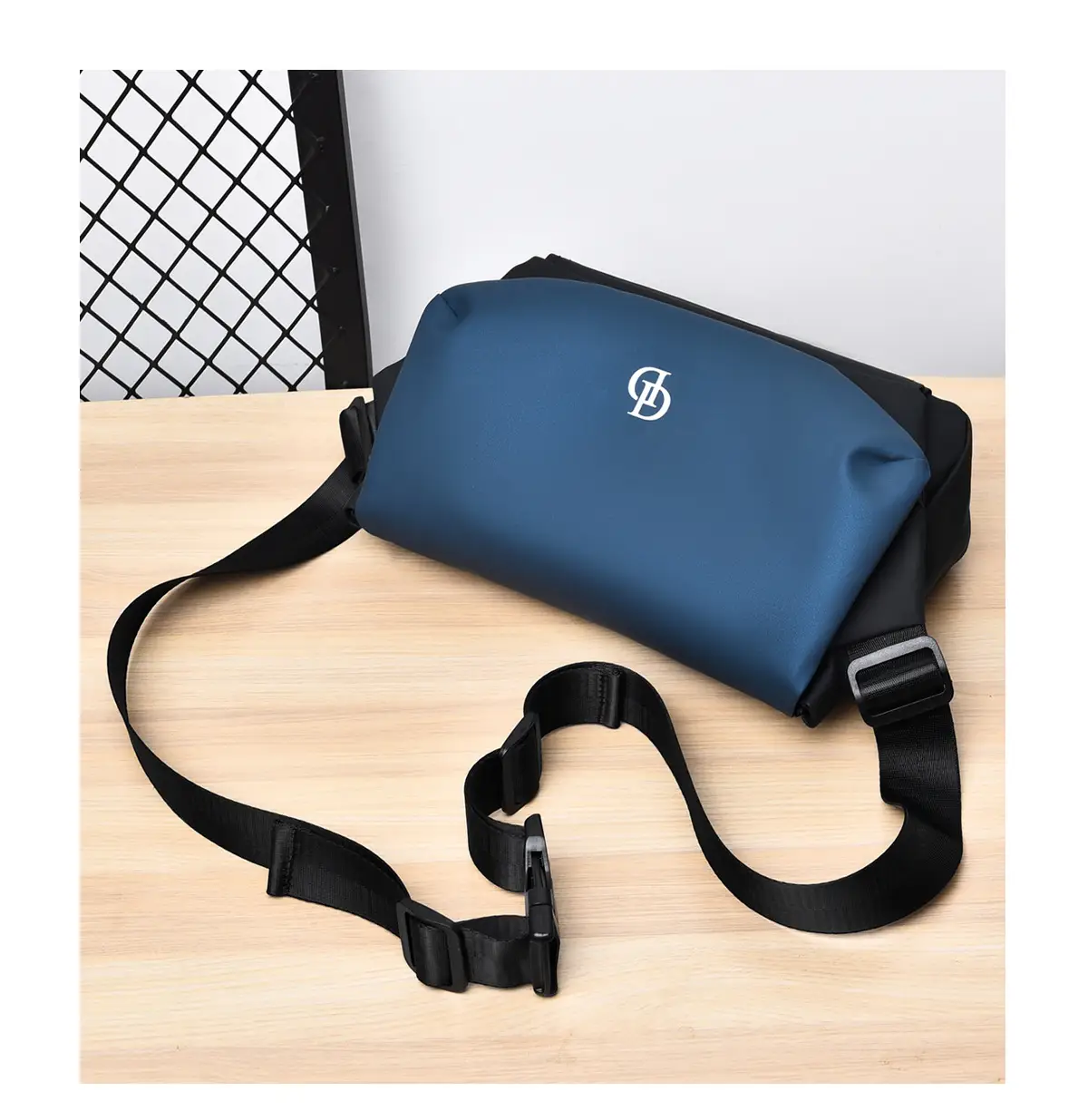 Men's Black Oxford Messenger Bag Large Capacity — feature 30