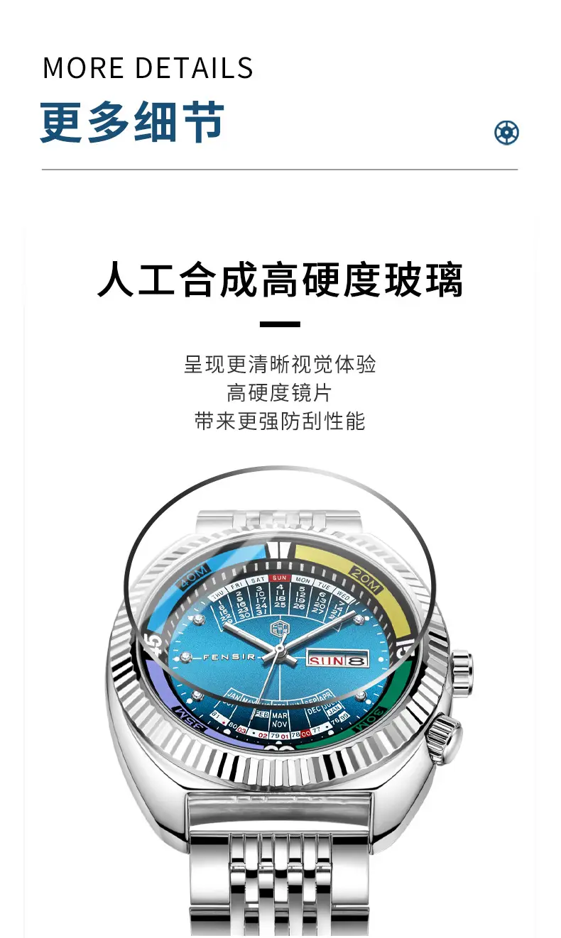 Imitation Mechanical Watch Men's Large Dial Dual Calendar Fenshi Men's Classic Men's Quartz Watch Factory Wholesale — feature 12