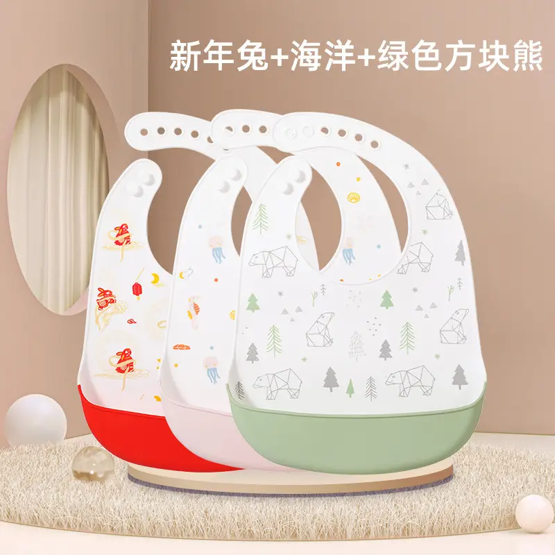 Waterproof Silicone Baby Bib for Kids Eating