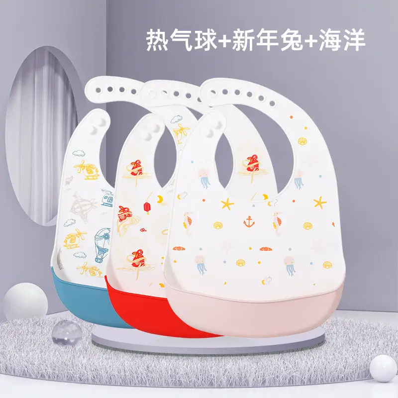 Waterproof Silicone Baby Bib for Kids Eating