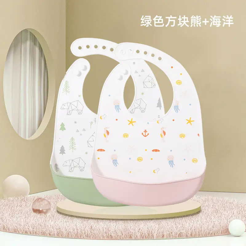 Waterproof Silicone Baby Bib for Kids Eating