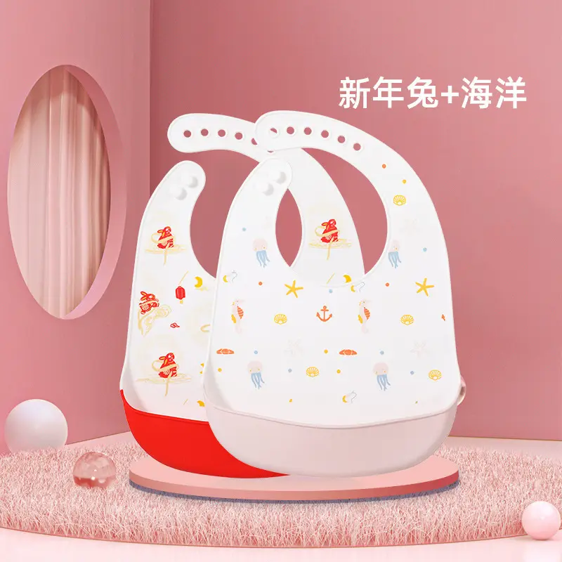 Waterproof Silicone Baby Bib for Kids Eating