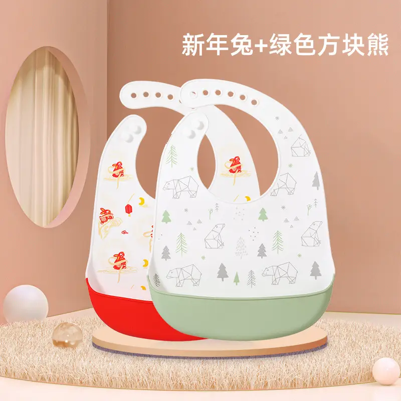 Waterproof Silicone Baby Bib for Kids Eating