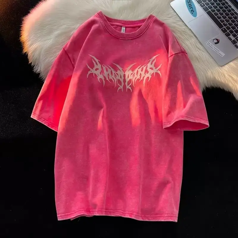Men's Butterfly Print Short Sleeve T-Shirt Pink — feature 10