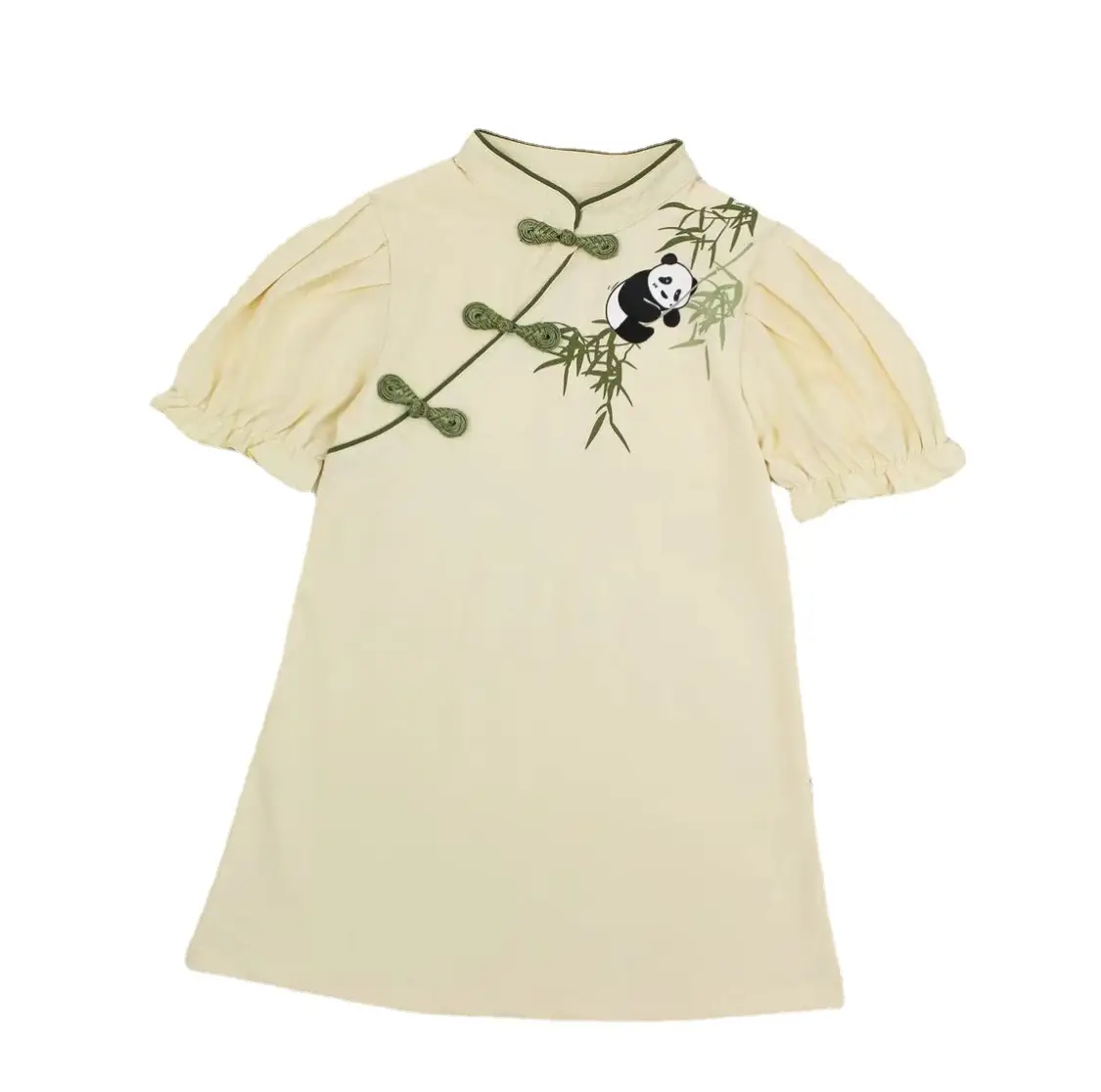 Chinese Panda Embroidered Parent Child Dress Summer Tang Suit - Image 7