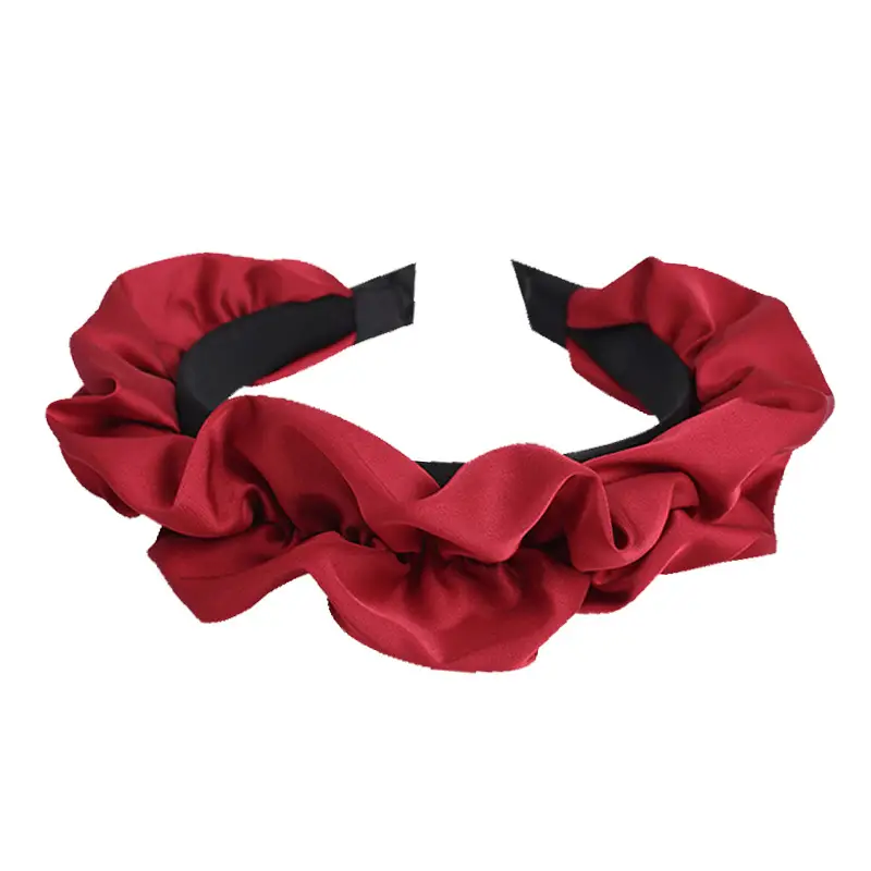 Women's White Pleated Cranial Headband Retro French Style - Image 9