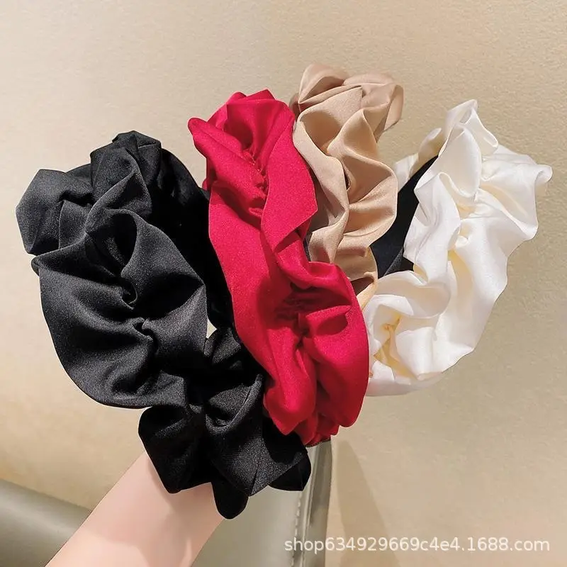 Women's White Pleated Cranial Headband Retro French Style — feature 11