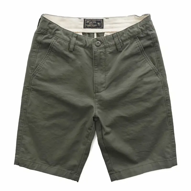 Men's Green Wash & Wear Shorts Slim Fit Casual