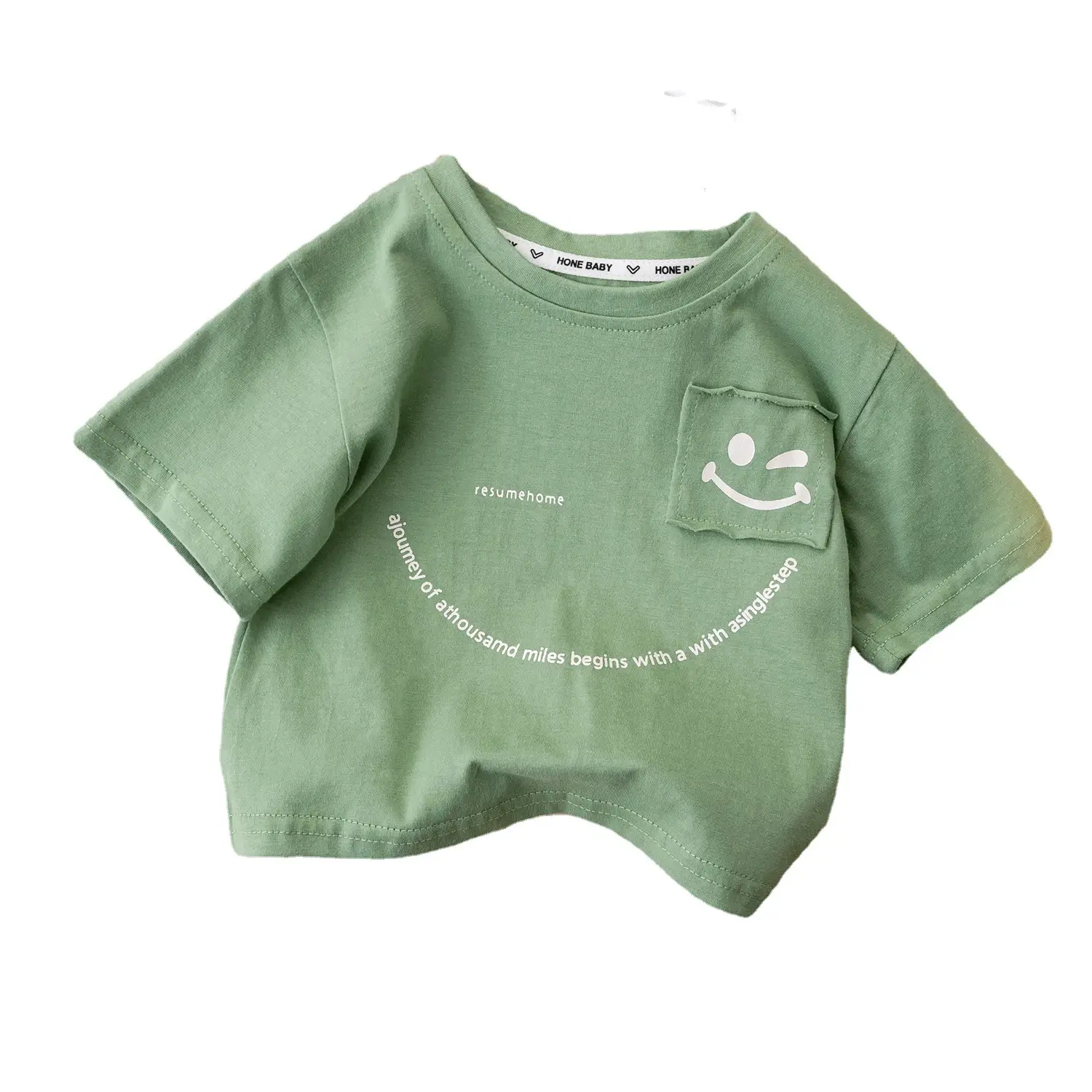 White Cotton Short Sleeve T-Shirt for Boys Girls 2025 - Image 13