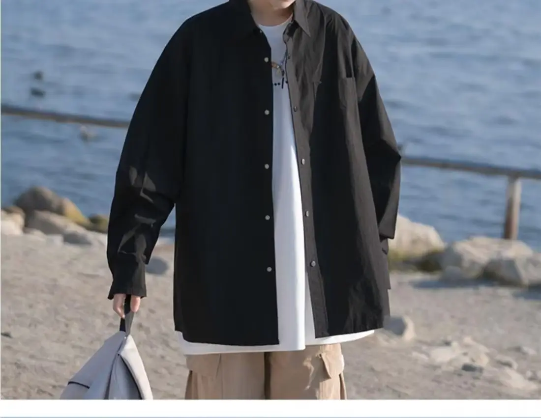 Japanese Cityboy Black Short Sleeve Shirt Boys Summer — feature 15