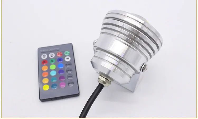 10WRGB underwater lamp colorful rotating remote control color changing underwater lamp 12v swimming pool lamp fish tank landscape lamp fountain lamp — feature 16