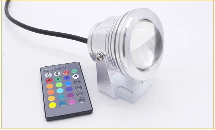 10WRGB underwater lamp colorful rotating remote control color changing underwater lamp 12v swimming pool lamp fish tank landscape lamp fountain lamp — feature 17
