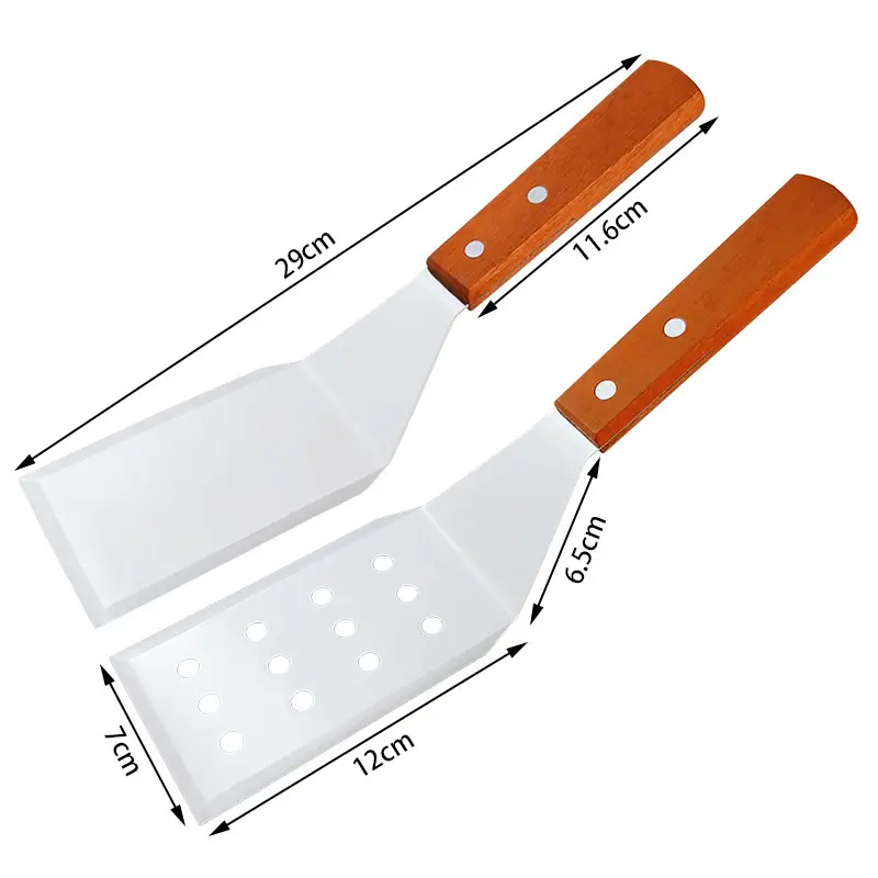 Stainless Steel Tiramisu Shovel with Wooden Handle - Image 7