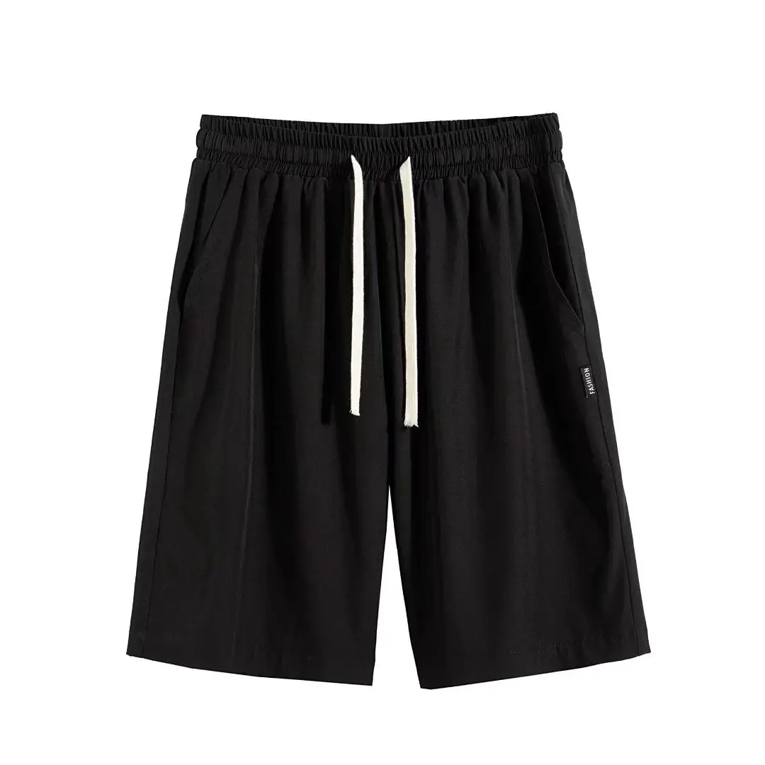 Men Ice Silk Thin Summer Shorts Light Grey - Image 7