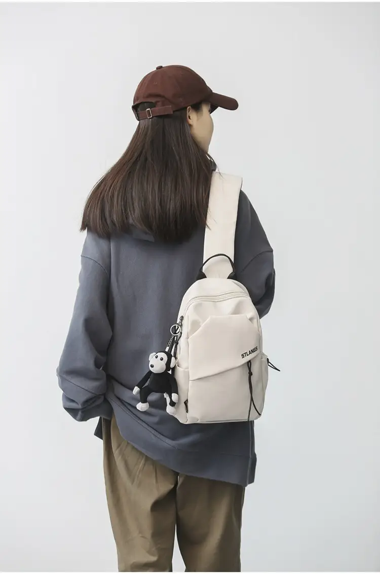 Men Casual Japanese Shoulder Bag Black Student Fashion — feature 6