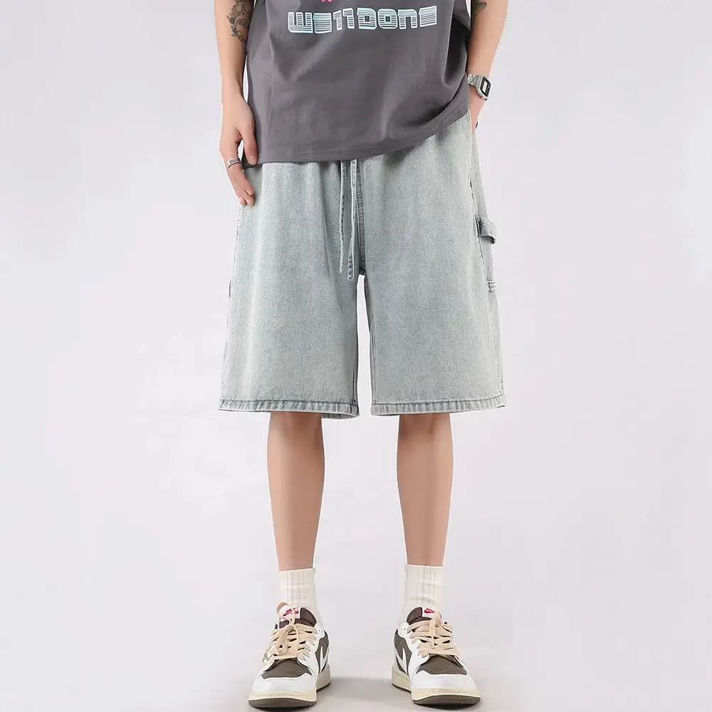 Denim Shorts Men Summer Loose Wide Leg 2023 - Image 5