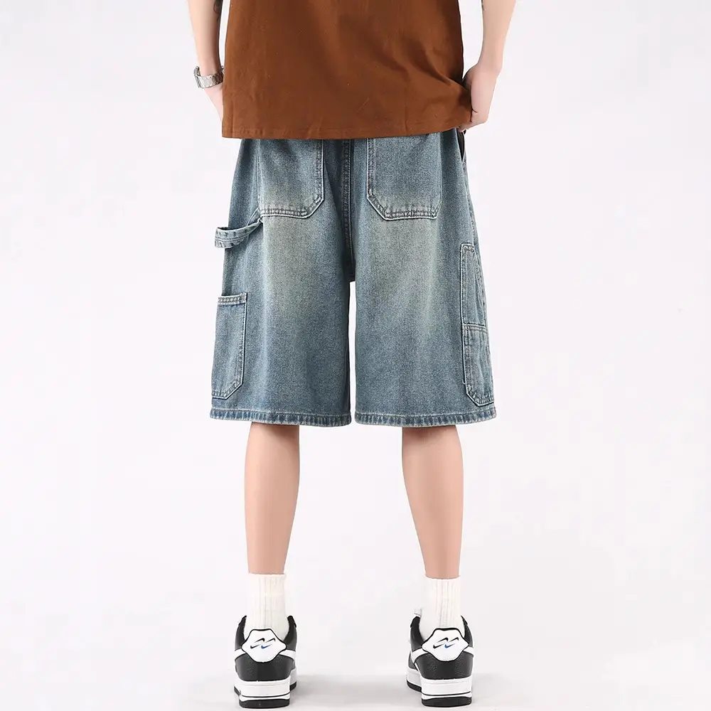 Denim Shorts Men Summer Loose Wide Leg 2023 - Image 6