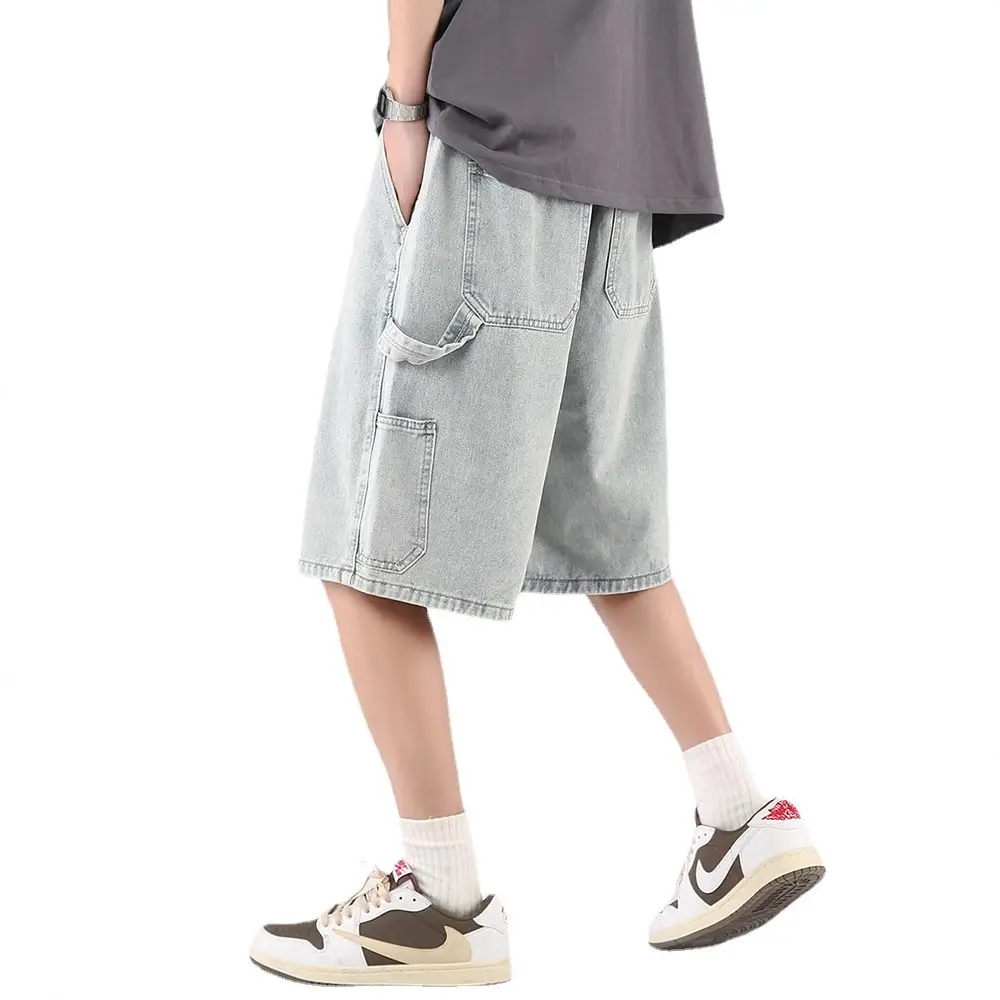 Denim Shorts Men Summer Loose Wide Leg 2023 - Image 7